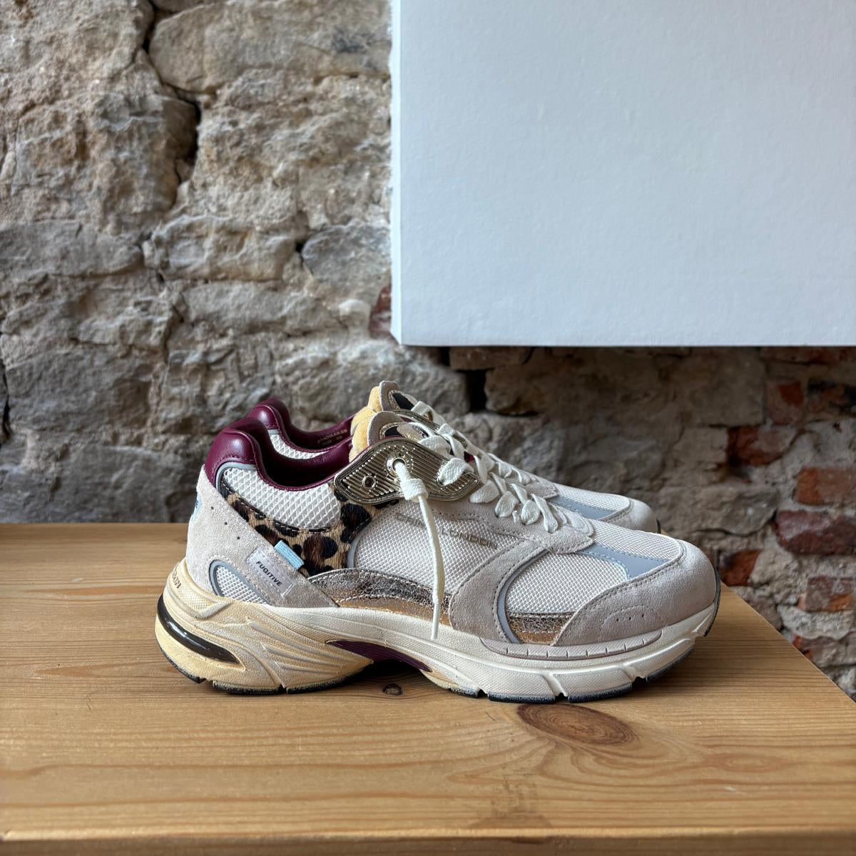 Basket beige & bordeaux