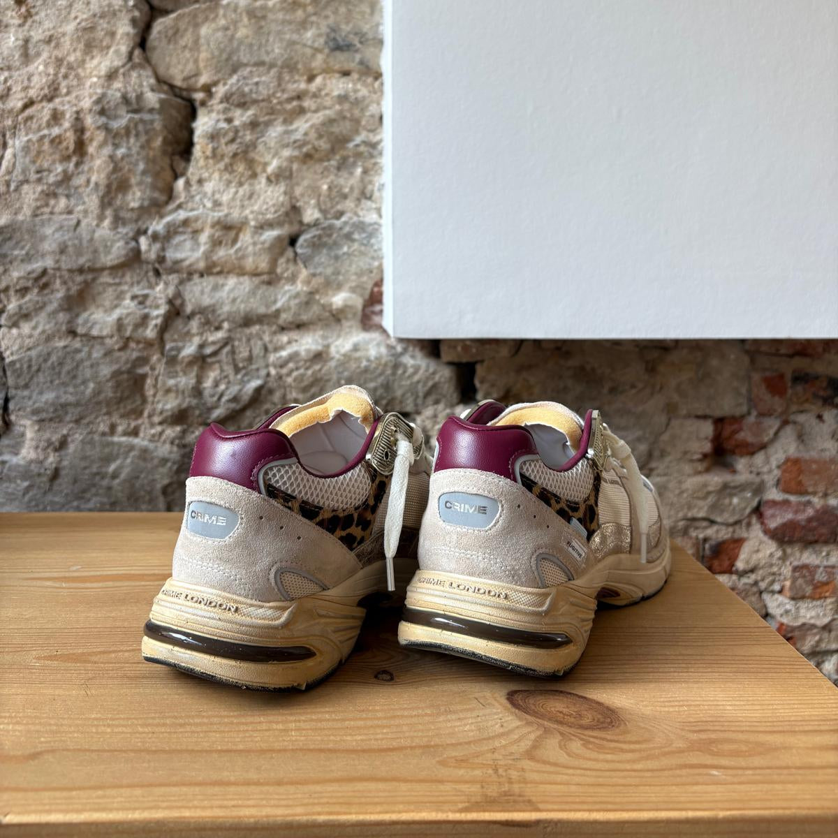 Basket beige & bordeaux