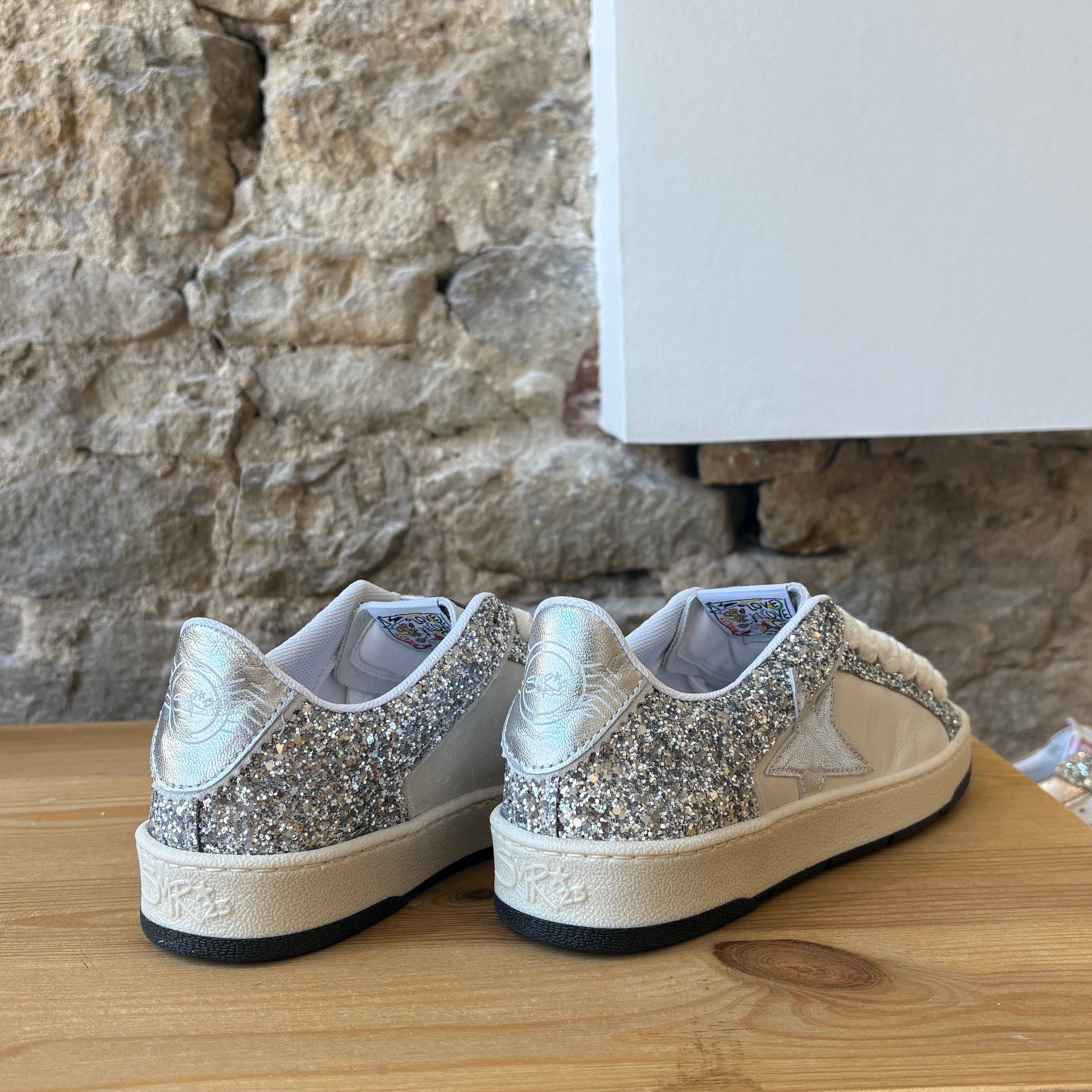 Baskets Semerdjian Argenté Paillettes
