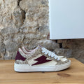 Baskets Semerdjian Blanc & Bordeaux Paillettes