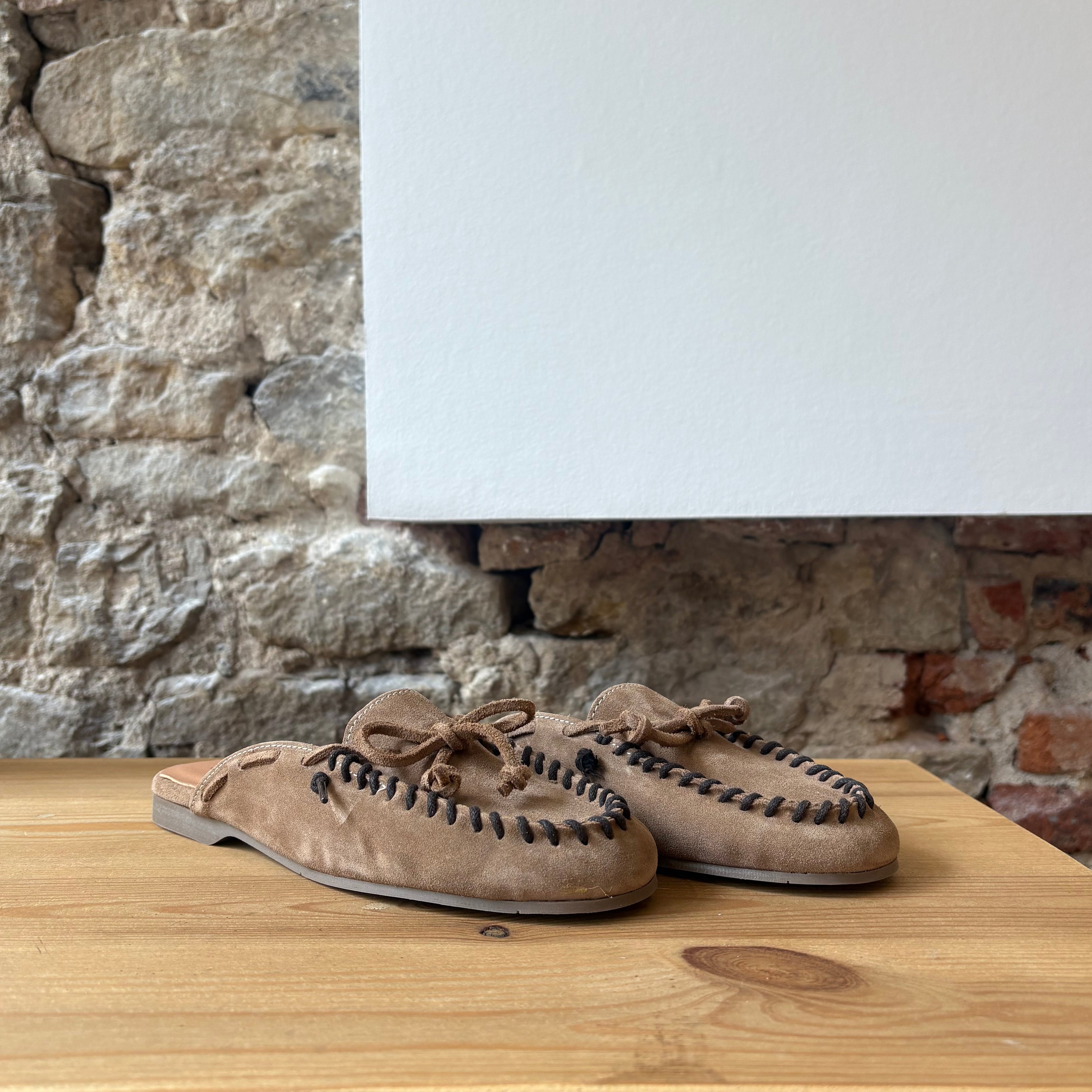 Mule Bateau Caramel