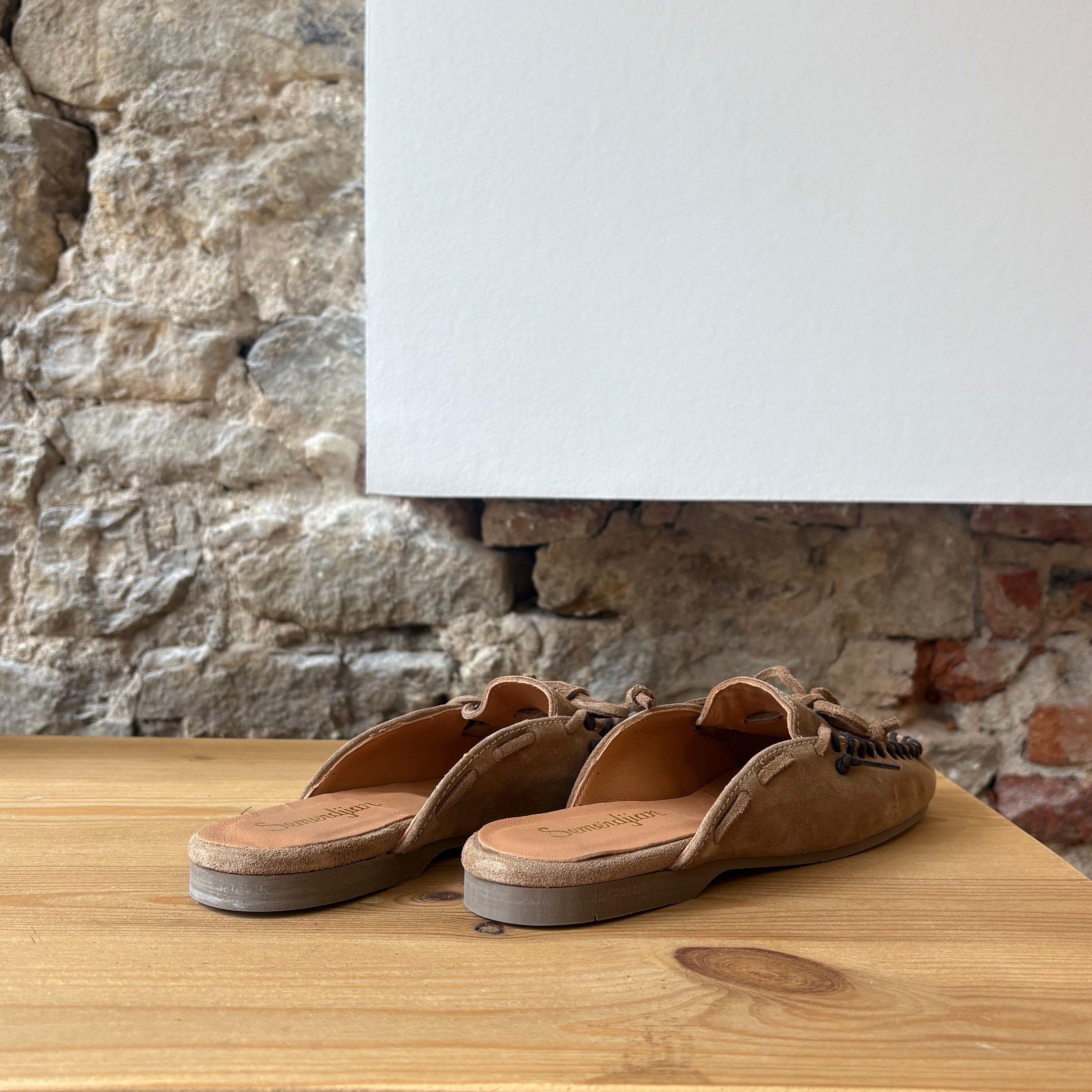 Mule Bateau Caramel