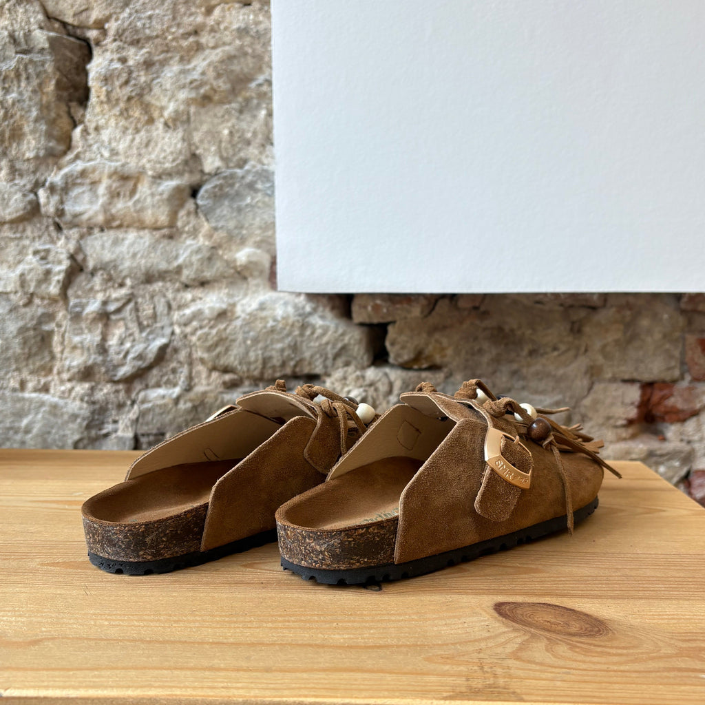Sabot à franges Daim Camel