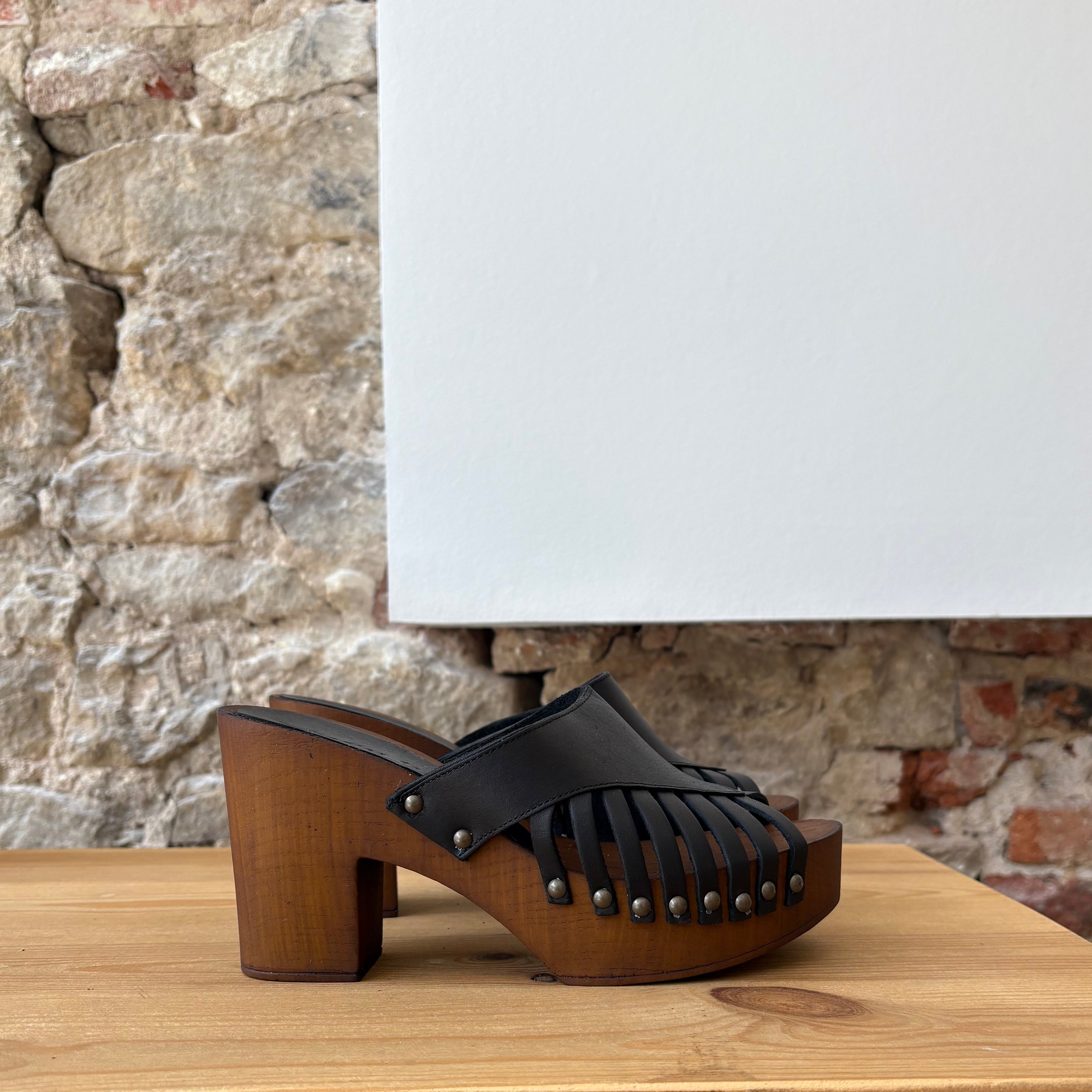 Sabot Cuir Noir