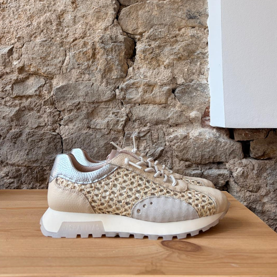 Basket Hispanitas Beige Argenté