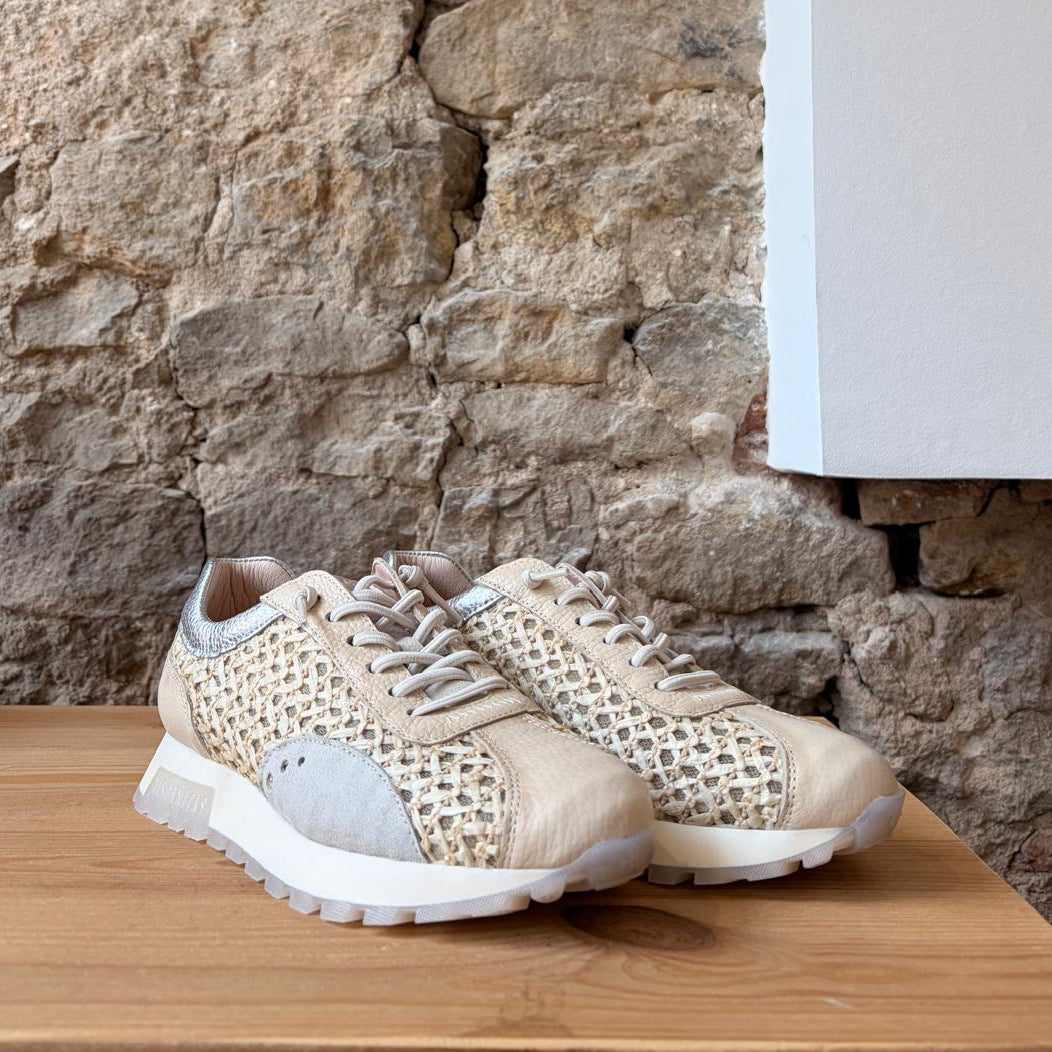 Basket Hispanitas Beige Argenté