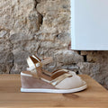 Sandale Vitulli Beige & Doré