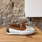 Mocassins Ara Blanc & Camel