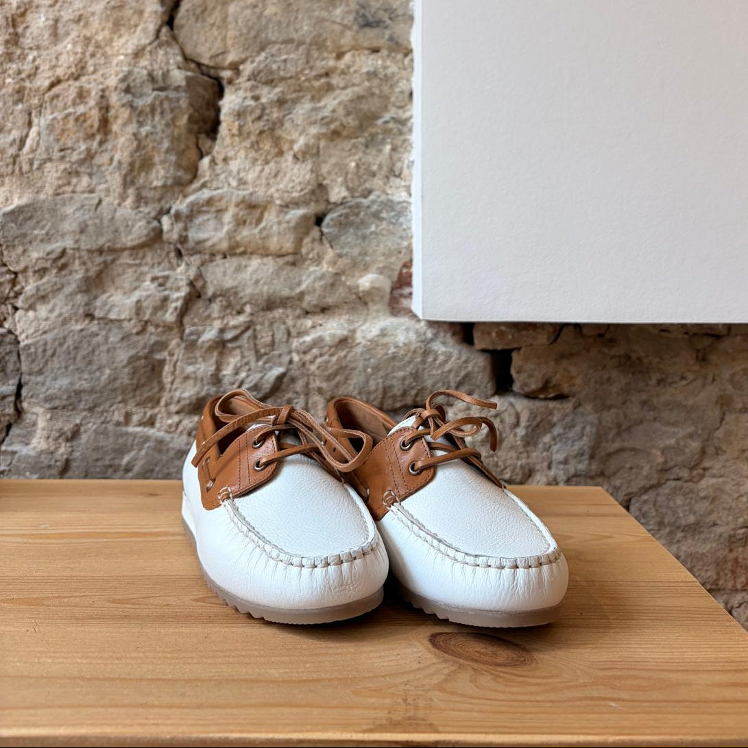 Mocassins Ara Blanc & Camel