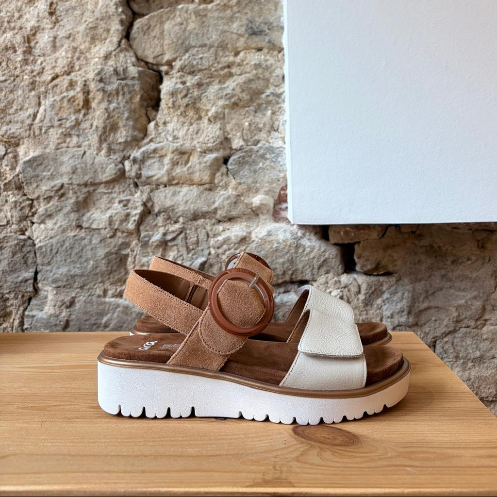 Sandales Ara Camel & Beige