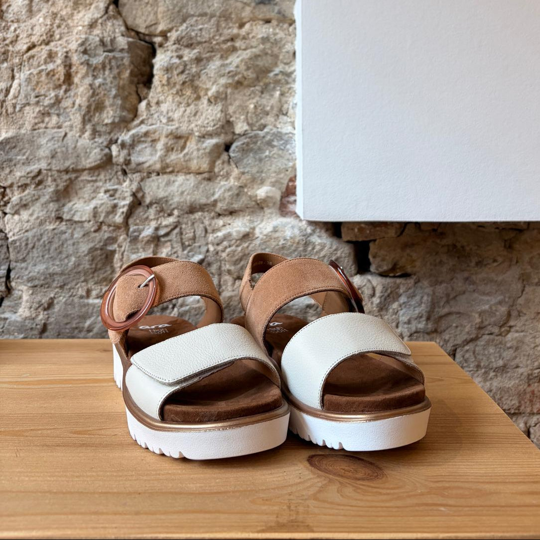 Sandales Ara Camel & Beige
