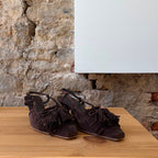 Slingback Chocolat à franges