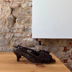 Slingback Chocolat à franges
