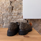 Mocassin plateforme Léopard Kaki