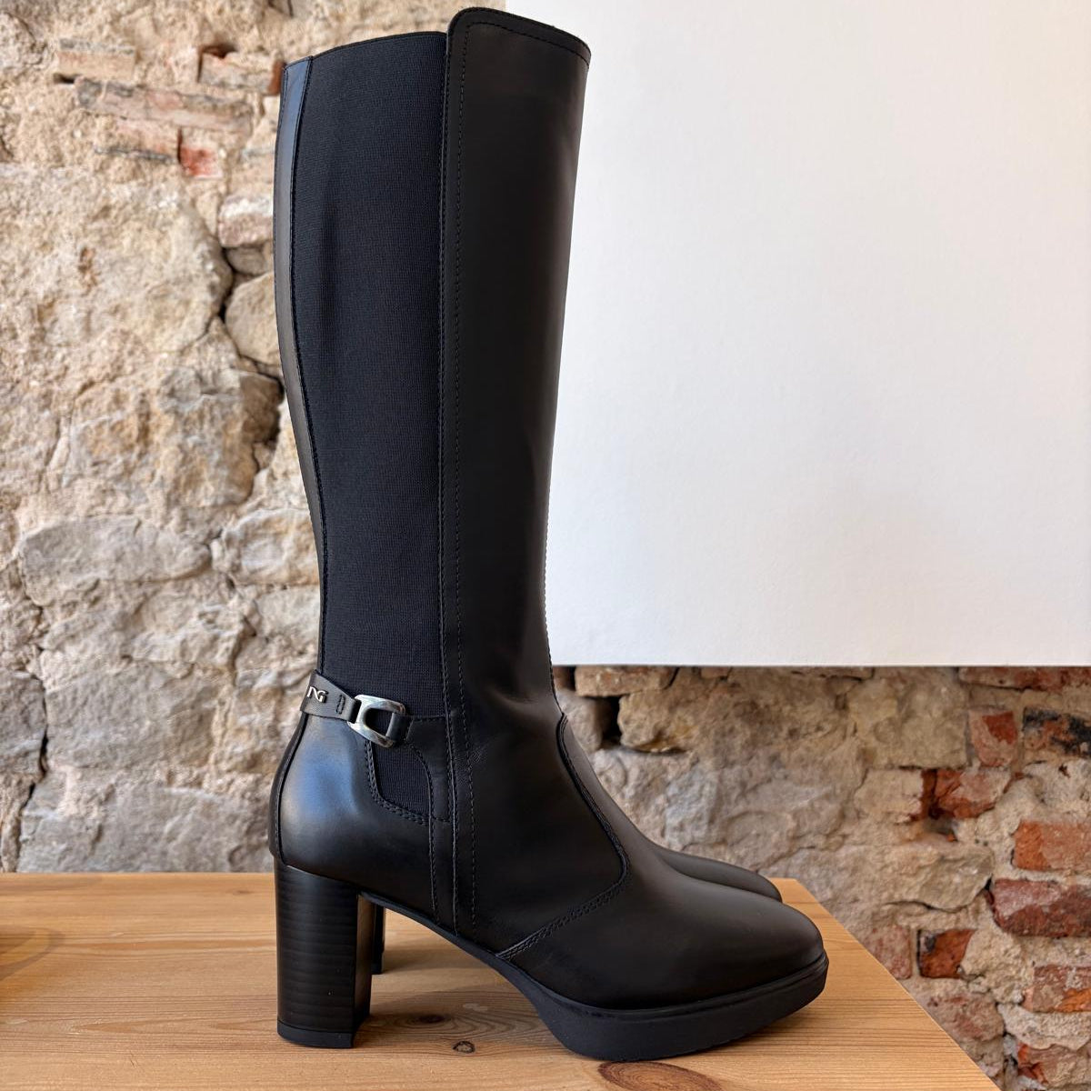 Botte à talon Noir