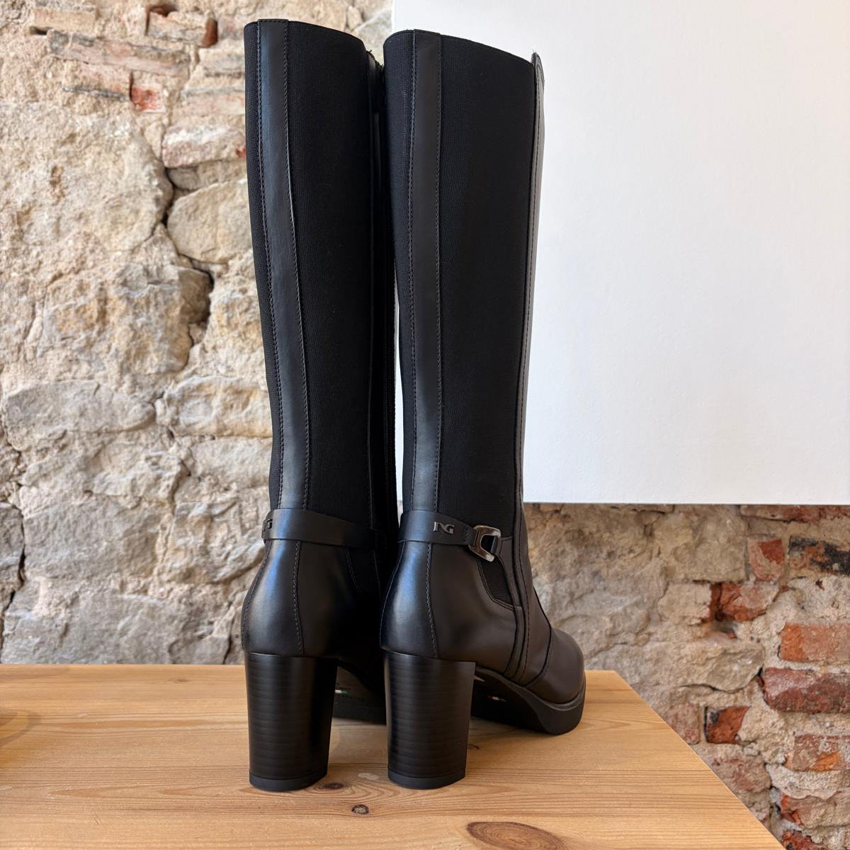 Botte à talon Noir