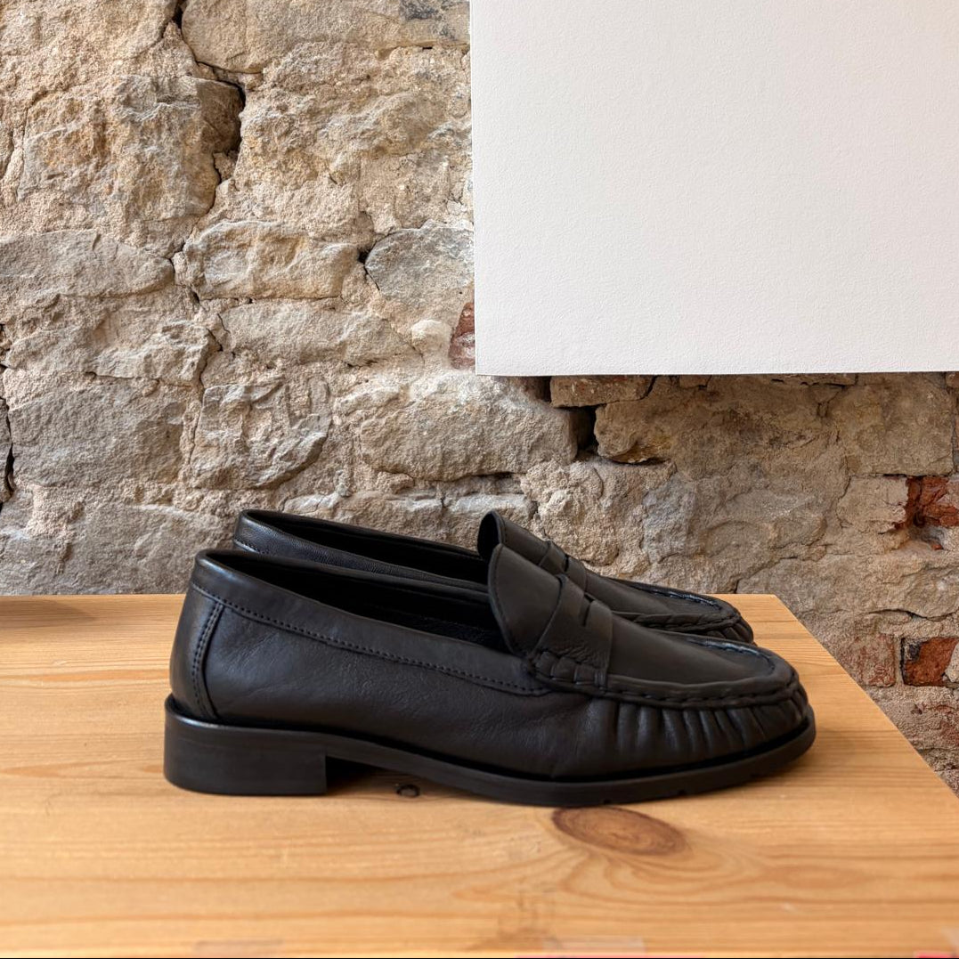 Mocassin en cuir Noir