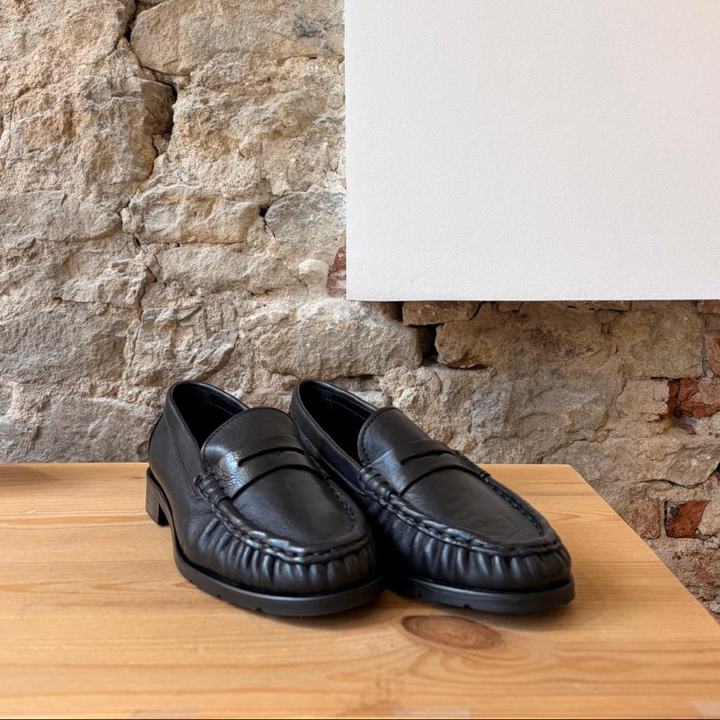 Mocassin en cuir Noir