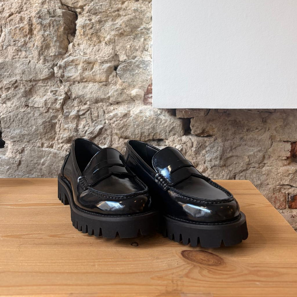 Mocassin Noir Vernis