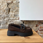 mocassin à boucle marron