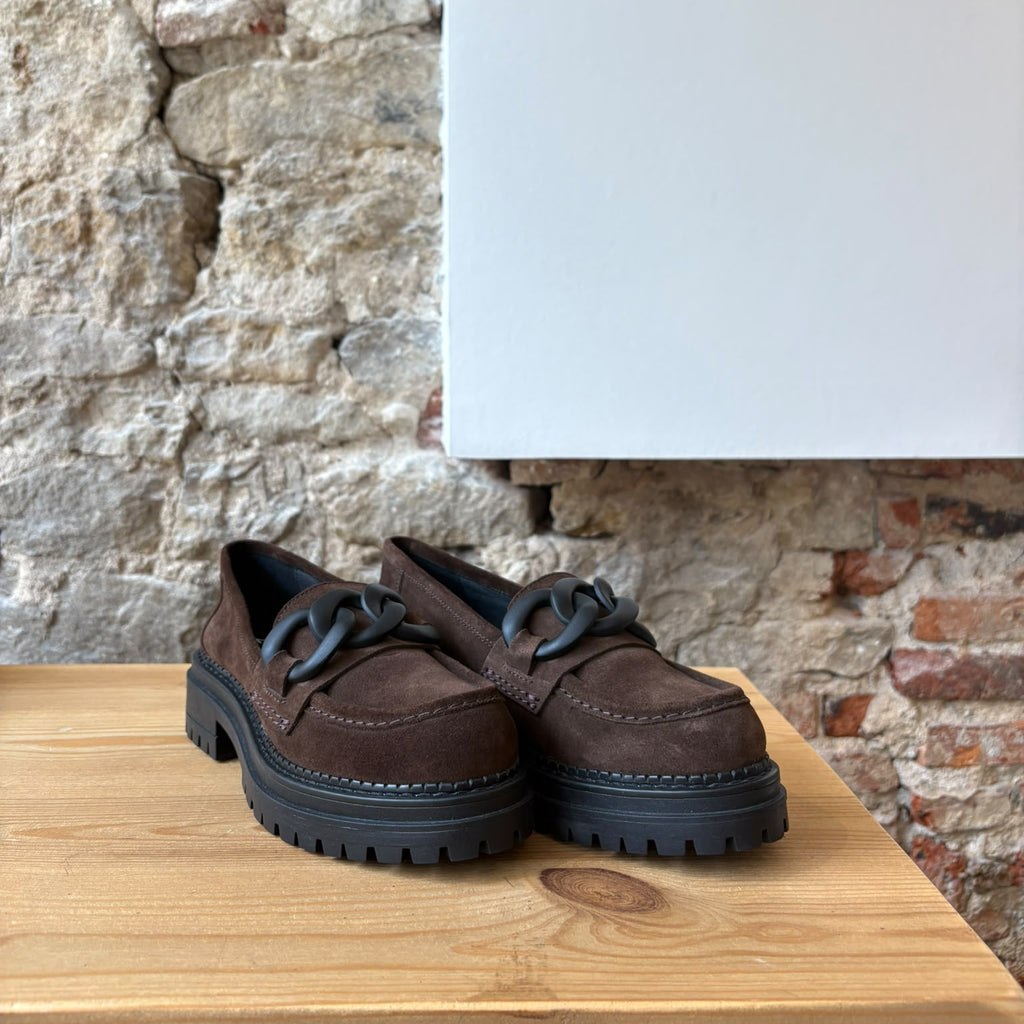 mocassin à boucle marron