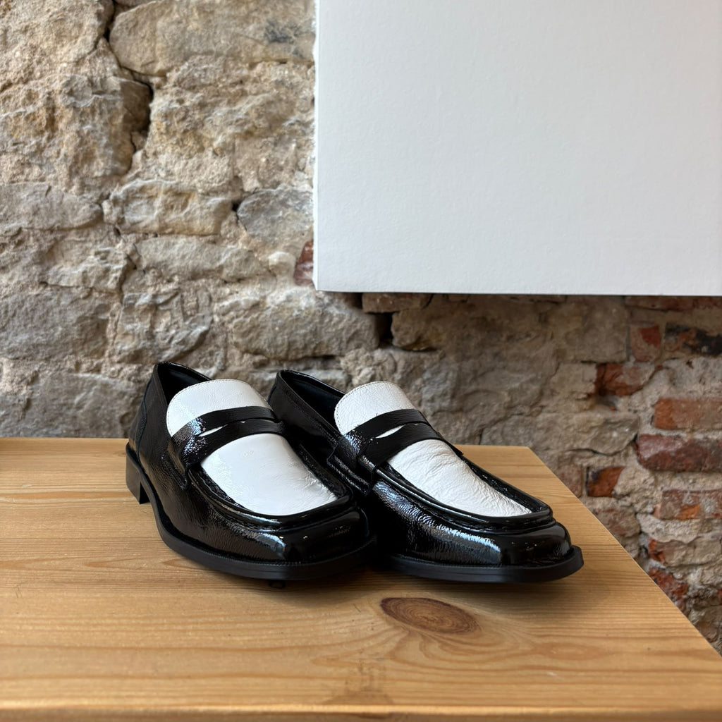 Mocassin noir & blanc