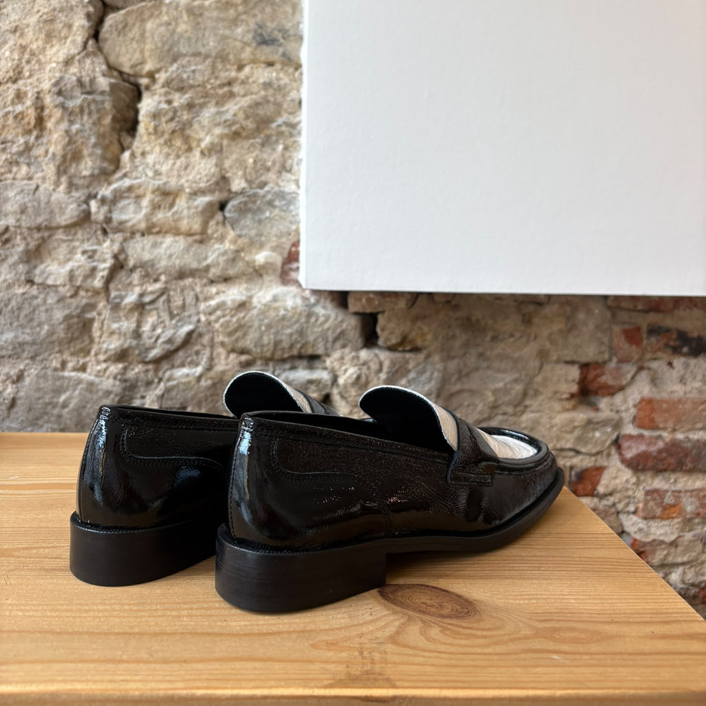 Mocassin noir & blanc