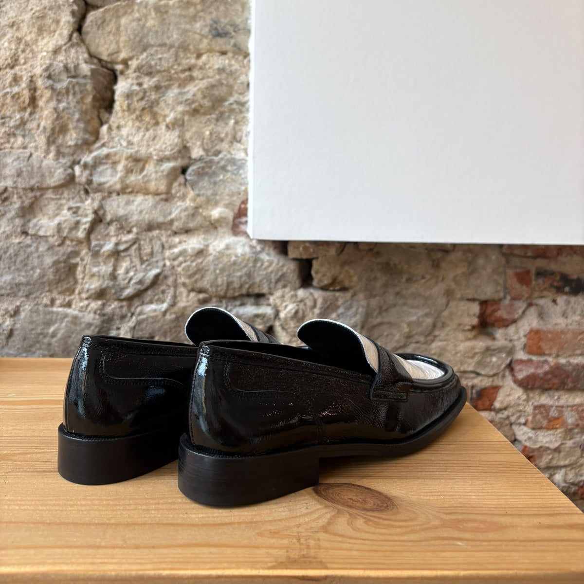 Mocassin noir & blanc